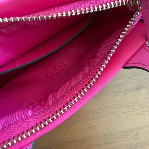 NWT Tory Burch Vibrant Pink Nylon Mini Bag - Picture 2 of 5